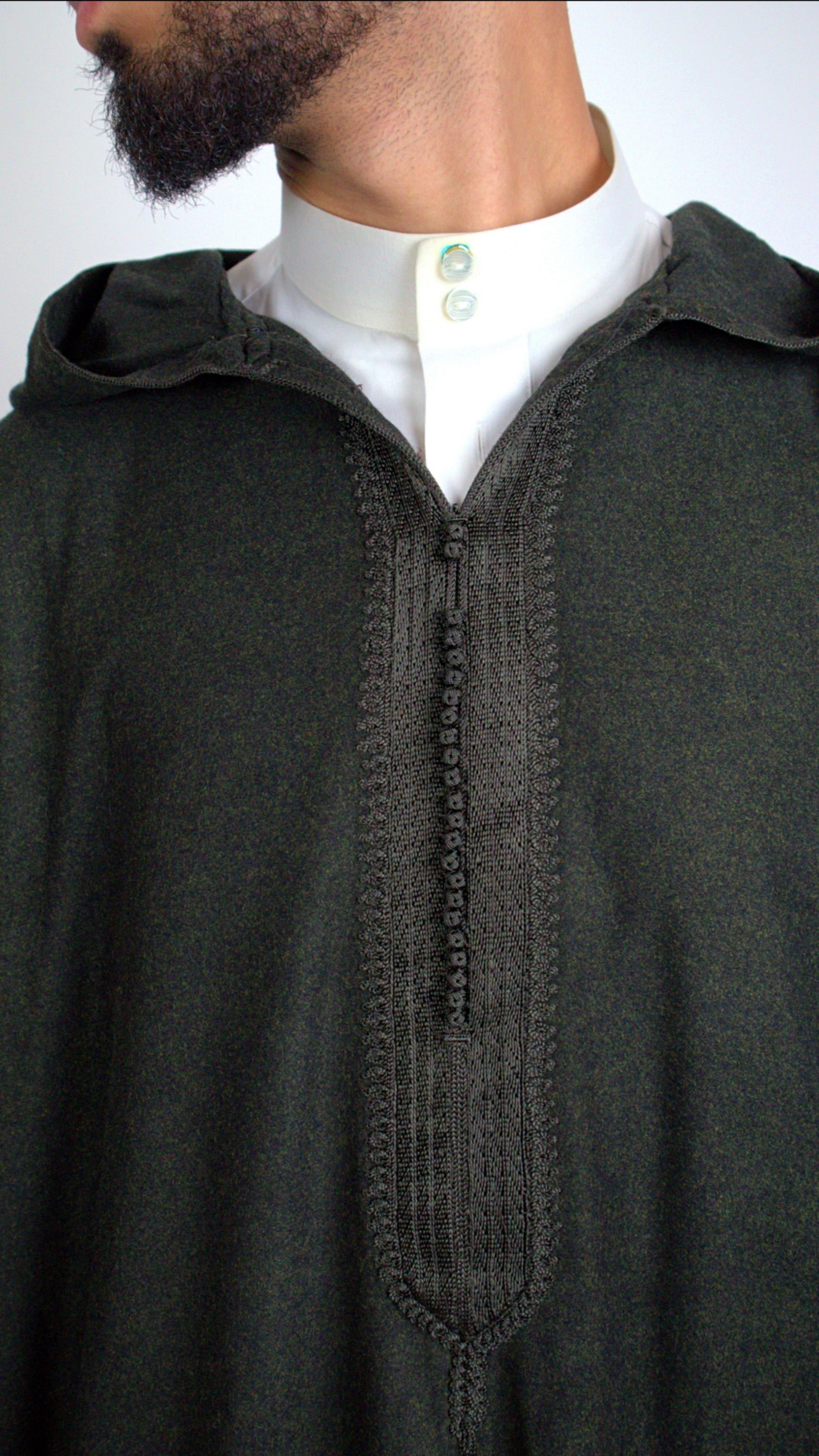 HANDMADE OLIVE DJELLABA image 1